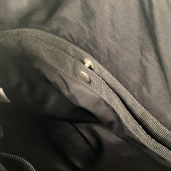 Stylish Thick Canvas Black Men's Messenger Bag With Leather Details - Picture 8 of 11